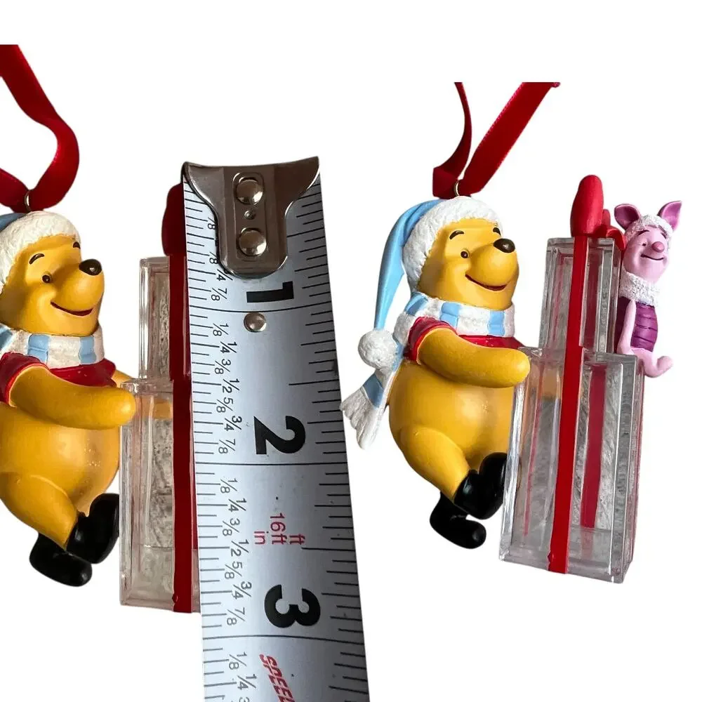 Disney Store 2007 Winnie the Pooh Pooh and Piglet Gift Holiday Ornament
